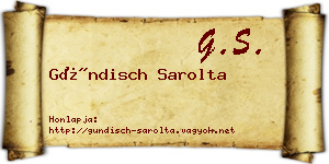 Gündisch Sarolta névjegykártya