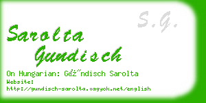 sarolta gundisch business card